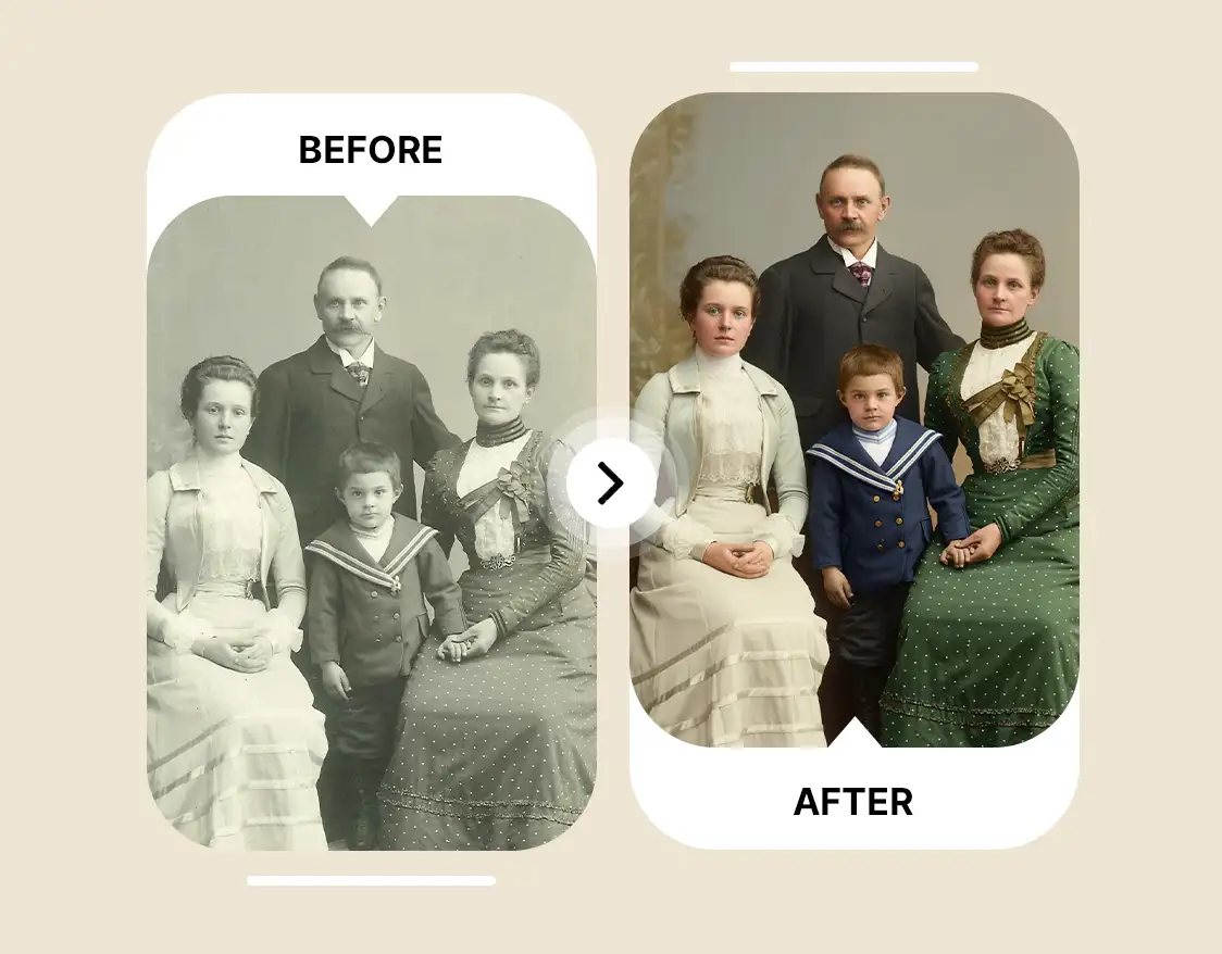 Repair Old, Torn, and Low Quality Photos Instantly